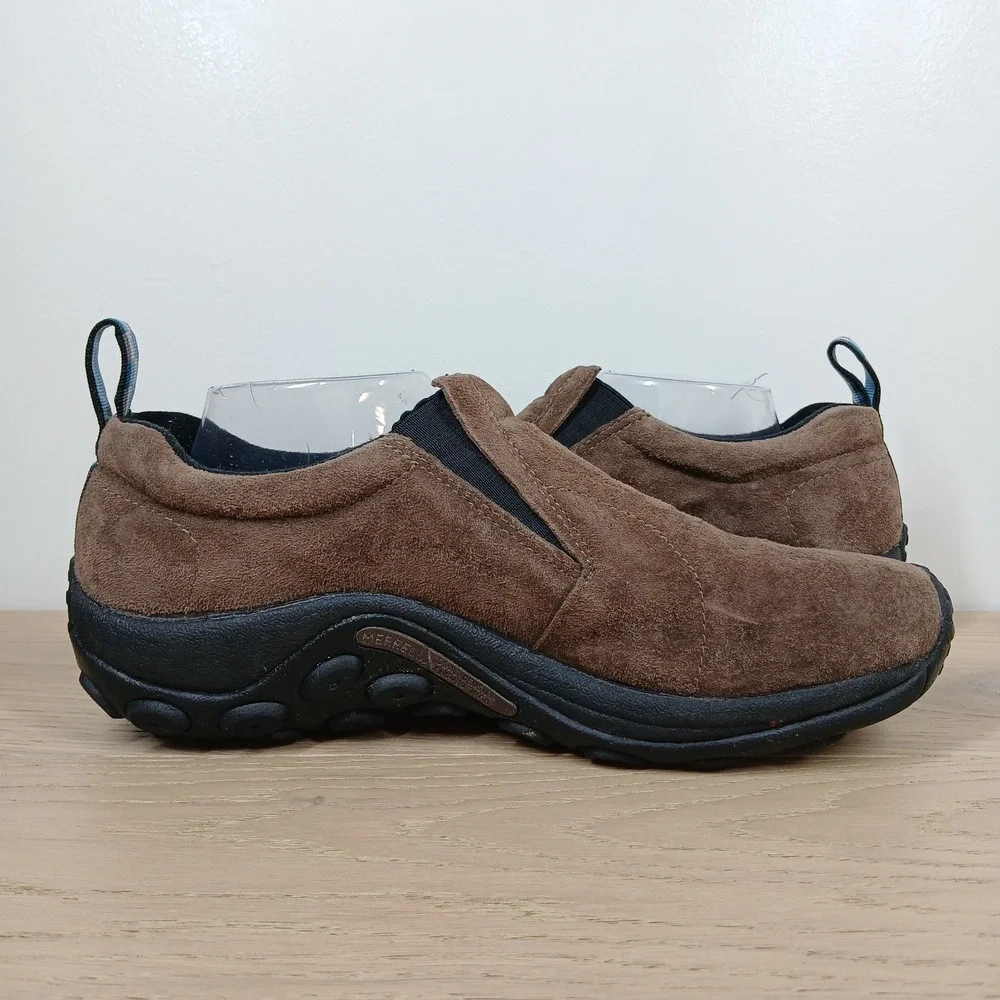 Merrell Fudge Loafers Men 10 Brown Suede Slip On Comfort Shoes Comfy Streetwear